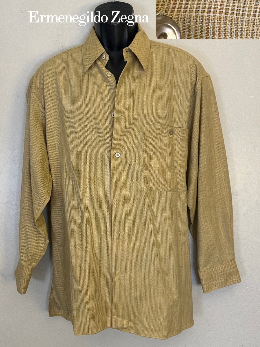 Ermenegildo Zegna Dress Shirt Large Made in Italy Gently worn 100% cotton